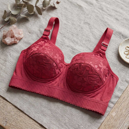 Premium Floral Lace Push-Up Bralette &Nbsp;Double Padded Comfy Bra