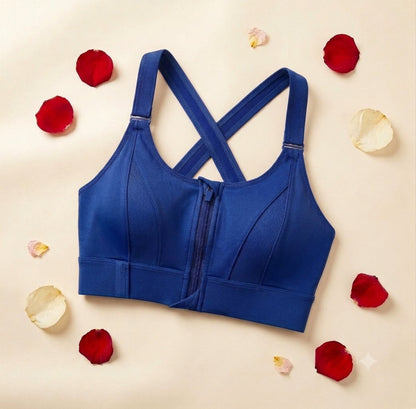 Adjustable Front Zip Sports Fixer Bra