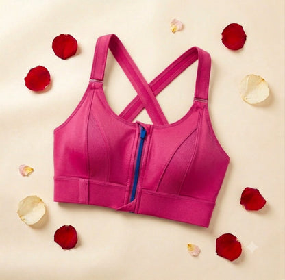 Adjustable Front Zip Sports Fixer Bra