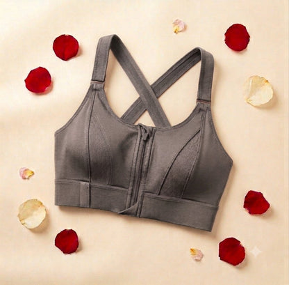 Adjustable Front Zip Sports Fixer Bra