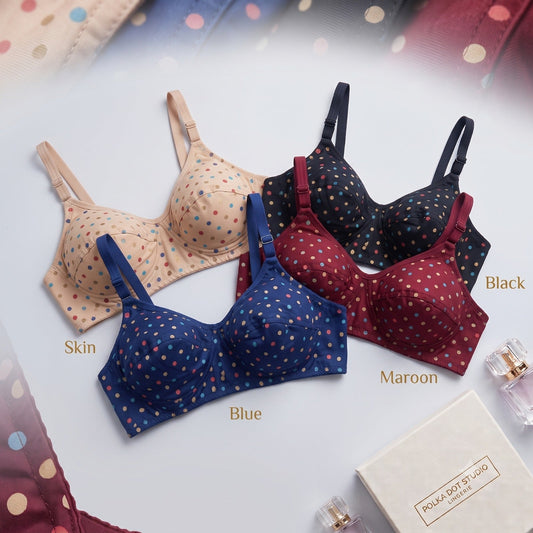 BUY 1 Get 2 FREE Meidian Women's Polka Dots Stretchable Bra
