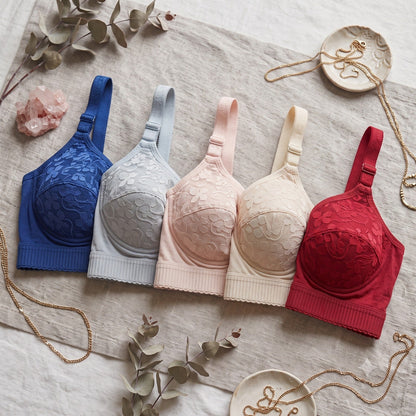 Premium Floral Lace Push-Up Bralette &Nbsp;Double Padded Comfy Bra