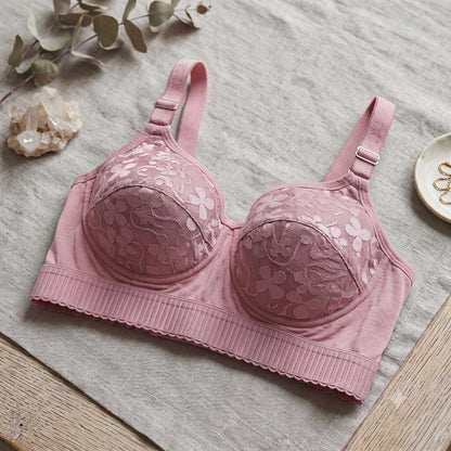 Premium Floral Lace Push-Up Bralette &Nbsp;Double Padded Comfy Bra