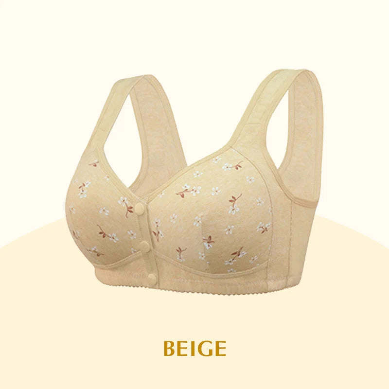 2025 New Anti Sagging Front Open Cotton Bra