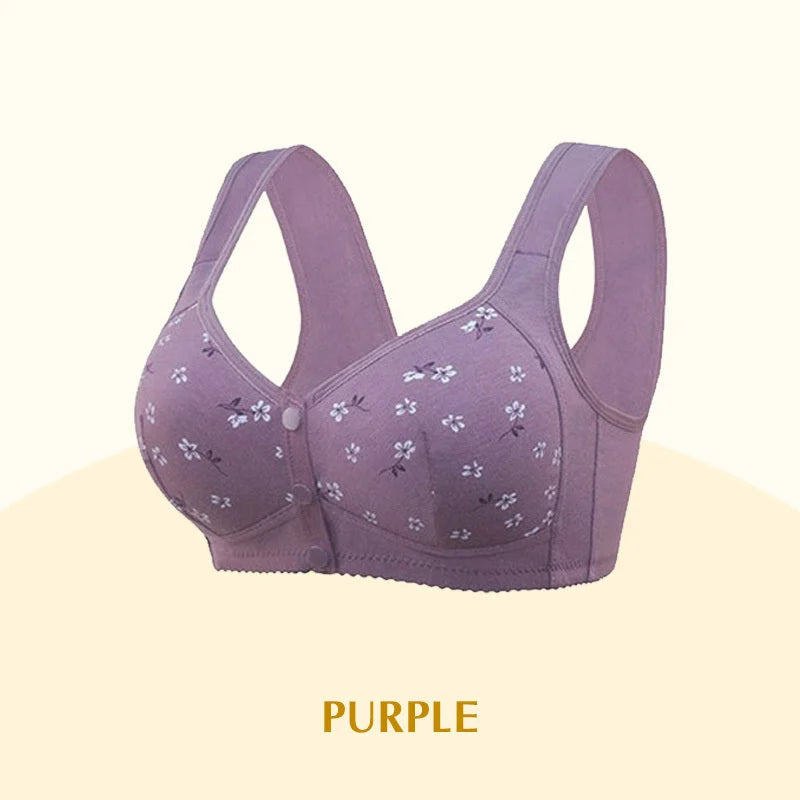 2025 New Anti Sagging Front Open Cotton Bra