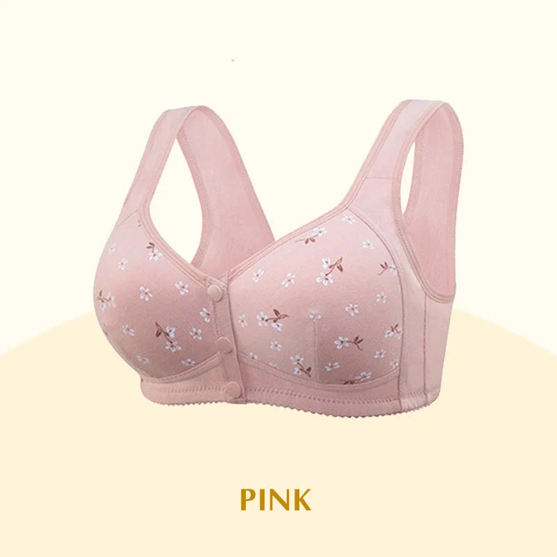 2025 New Anti Sagging Front Open Cotton Bra