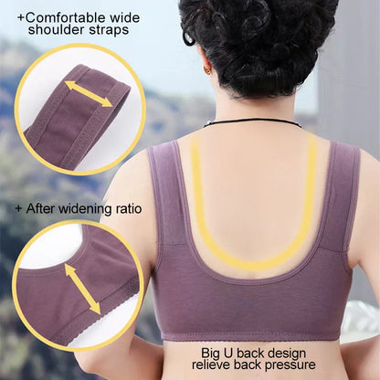 2025 New Anti Sagging Front Open Cotton Bra