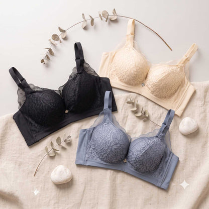Women's No Wire Lace Push Up Bra